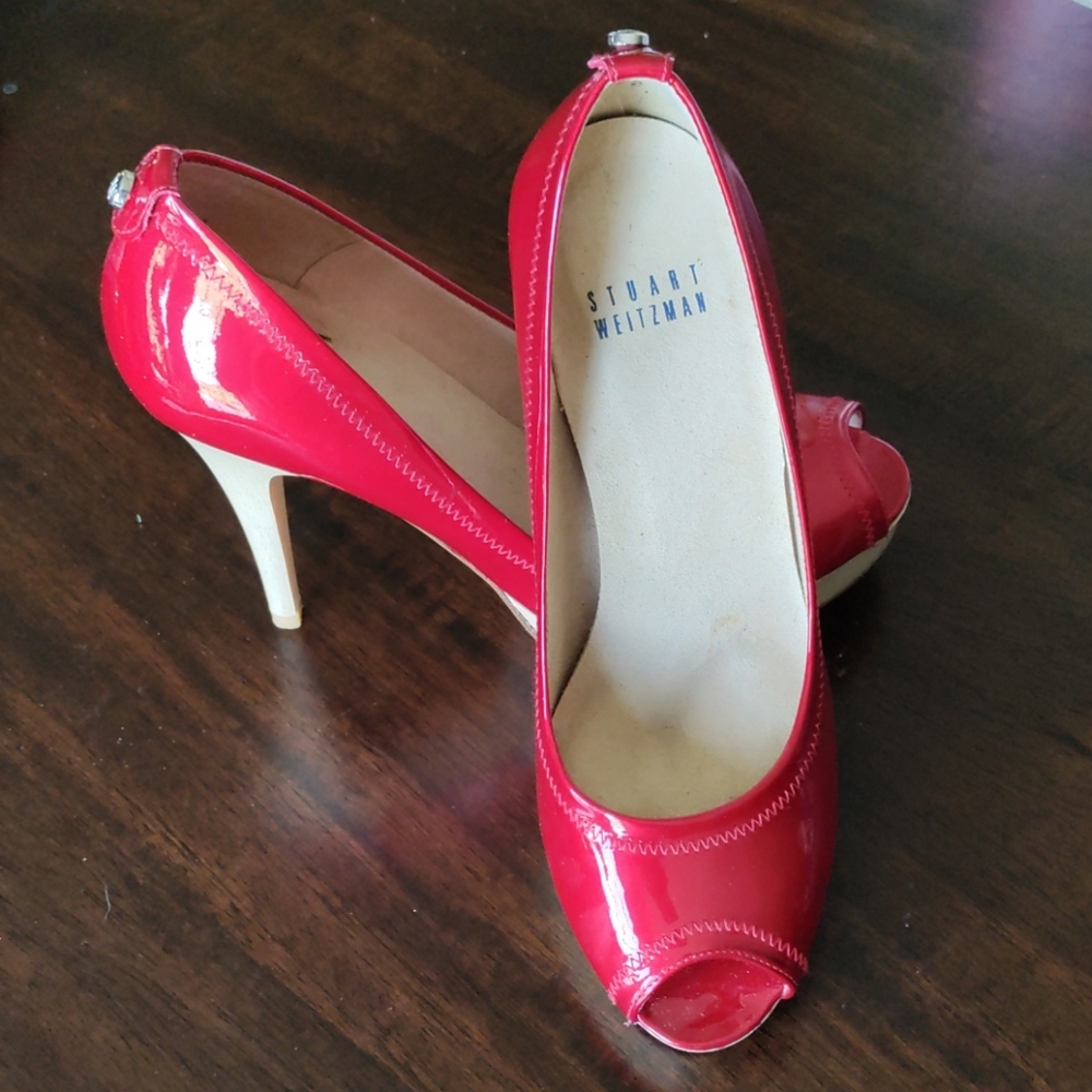 Stuart Weitzman red high heels